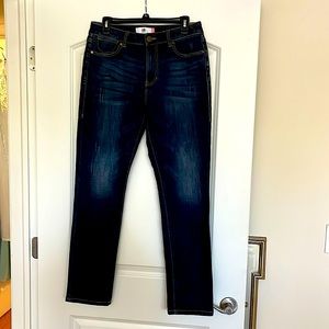 CAbi dark blue destressed Jean